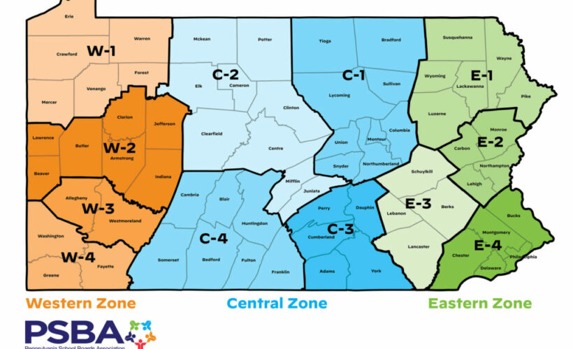 PSBA Region map