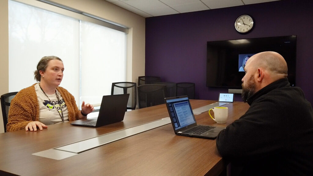 Professional development meeting in purple room