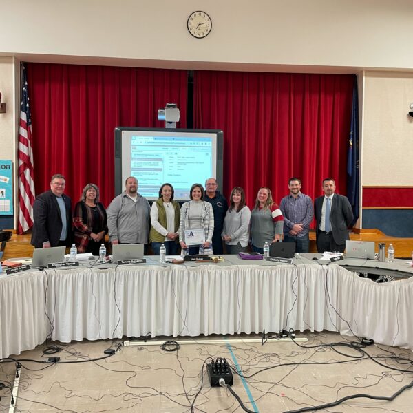Bellefonte Area School Board pictured with Donna Smith after Allwein Society induction